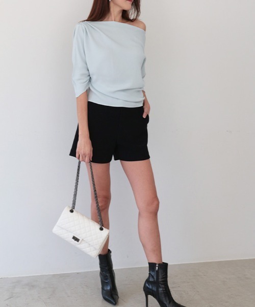 AMBIENT（アンビエント）の「ドルマンタックトップス（Tシャツ/カットソー・レディース・ミント/グレー/ブラック/ホワイト・FREE）」の5枚目の写真