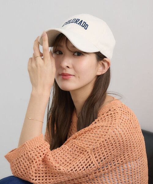 casita(RETRO GIRL)（カシータ）の「刺繍キャップ（キャップ・レディース・オフホワイト/ブラック/レッド/ブラウン/チャコールグレー・ONE SIZE）」の9枚目の写真