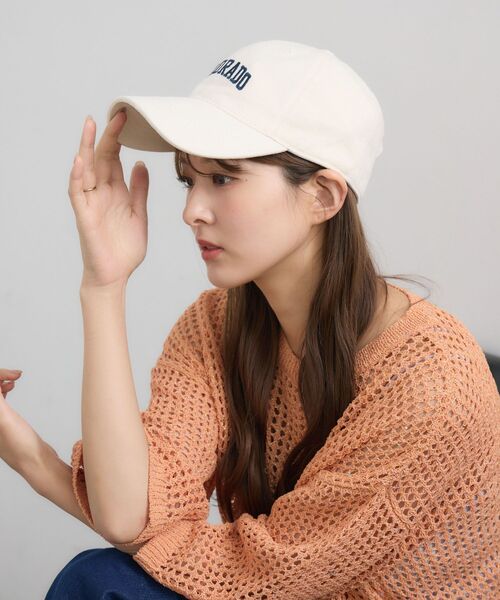casita(RETRO GIRL)（カシータ）の「刺繍キャップ（キャップ・レディース・オフホワイト/ブラック/レッド/ブラウン/チャコールグレー・ONE SIZE）」の10枚目の写真