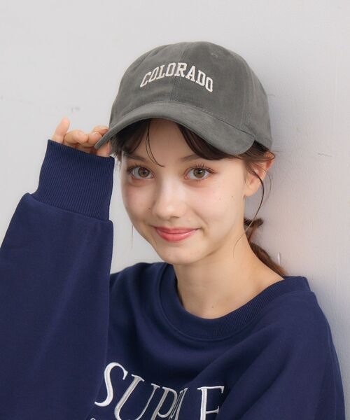 casita(RETRO GIRL)（カシータ）の「刺繍キャップ（キャップ・レディース・オフホワイト/ブラック/レッド/ブラウン/チャコールグレー・ONE SIZE）」の14枚目の写真