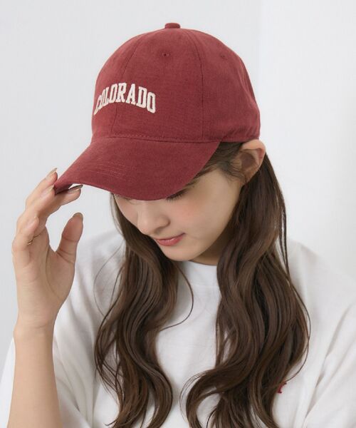casita(RETRO GIRL)（カシータ）の「刺繍キャップ（キャップ・レディース・オフホワイト/ブラック/レッド/ブラウン/チャコールグレー・ONE SIZE）」の17枚目の写真