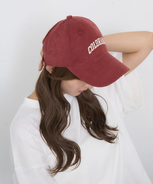 casita(RETRO GIRL)（カシータ）の「刺繍キャップ（キャップ・レディース・オフホワイト/ブラック/レッド/ブラウン/チャコールグレー・ONE SIZE）」の18枚目の写真