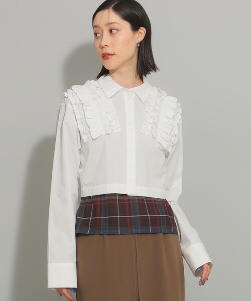 rayBEAMS レイビームス　フリルブレードクロップドシャツ Ray BEAMS（レイビームス）の「フリルブレード クロップドシャツ