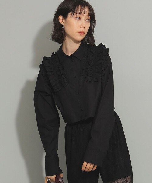rayBEAMS レイビームス　フリルブレードクロップドシャツ Ray BEAMS（レイビームス）の「フリルブレード クロップドシャツ