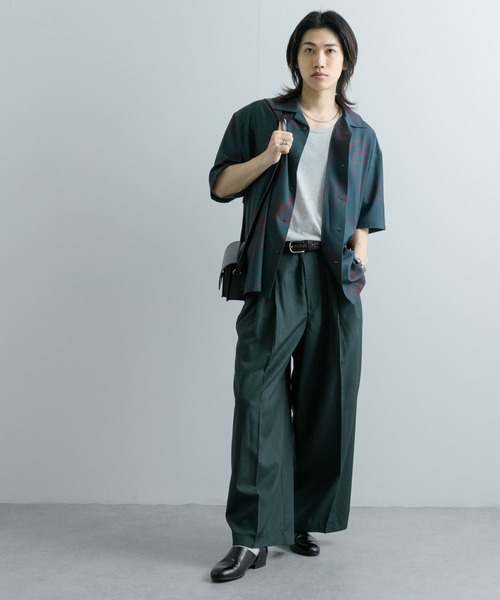 SENSE OF PLACE by URBAN RESEARCH（センスオブプレイスバイアーバンリサーチ）の「ブラックモチーフフラワーショートスリーブシャツ（シャツ/ブラウス・メンズ・パープル/ブラック/チャコールグレー・LARGE/MEDIUM）」の17枚目の写真