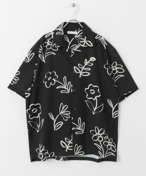 SENSE OF PLACE by URBAN RESEARCH（センスオブプレイスバイアーバンリサーチ）の「ブラックモチーフフラワーショートスリーブシャツ（シャツ/ブラウス・メンズ・パープル/ブラック/チャコールグレー・LARGE/MEDIUM）」の20枚目の写真