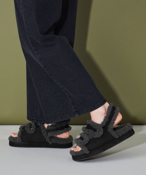 CITEN（シテン）の「＜CITEN＞ ボアサンダル（サンダル・レディース・ベージュ/ブラック・S/M/L）」の19枚目の写真