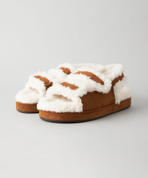 CITEN（シテン）の「＜CITEN＞ ボアサンダル（サンダル・レディース・ベージュ/ブラック・S/M/L）」の5枚目の写真