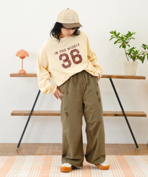セール】【eLur】36 ナンバリングロンT（Tシャツ/カットソー