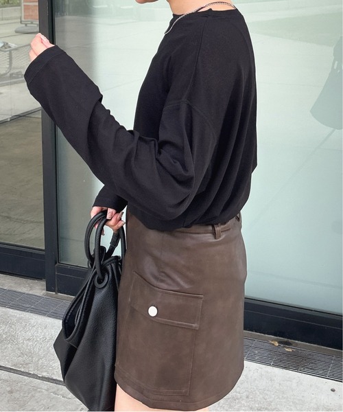 INGNI（イング）の「【WEB限定】シアートップス（Tシャツ/カットソー・レディース・グレー/オフホワイト/ブラック/ピンク・M）」の21枚目の写真