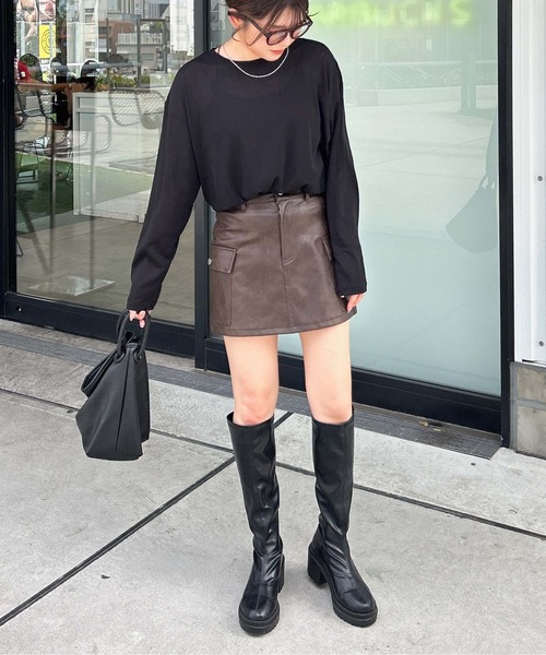 INGNI（イング）の「【WEB限定】シアートップス（Tシャツ/カットソー・レディース・グレー/オフホワイト/ブラック/ピンク・M）」の22枚目の写真