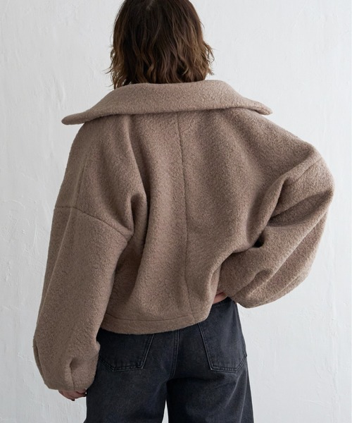 notch.（ノッチ）の「シープボアジップジャケット（その他アウター・レディース・ブラック/モカ/オフホワイト・M）」の15枚目の写真