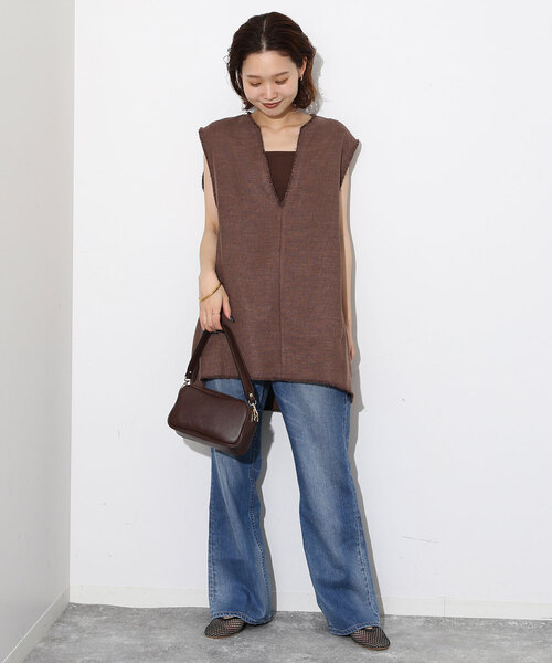 SLOBE IENA ツイードフリンジベスト　スローブイエナ　新品 SLOBE IENA(スローブイエナ) 24SSツイードベスト24-010-912-5000