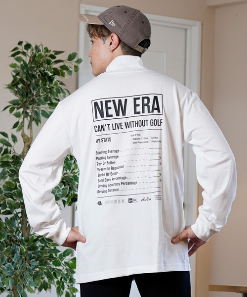 NEW ERA GOLF CLUB ホワイト ハイネック Tシャツ NEW ERA ニューエラゴルフ 長袖Tシャツ ハイネック あったかT