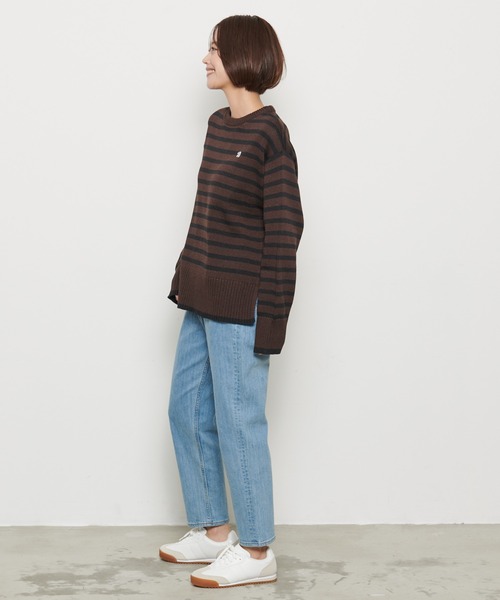 Arnold Palmer(アーノルドパーマー)の「ボーダーニット プルオーバー(ニット/セーター・レディース・アイボリー/ブラウン/ネイビー・L/M/S)」の14枚目の写真