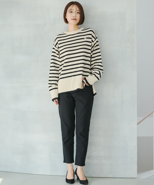 Arnold Palmer(アーノルドパーマー)の「ボーダーニット プルオーバー(ニット/セーター・レディース・アイボリー/ブラウン/ネイビー・L/M/S)」の6枚目の写真