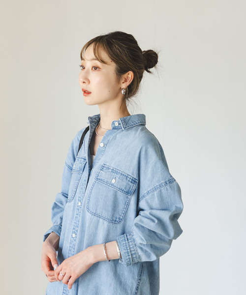 NEEDBY heritage(ニードバイヘリテージ)の「《追加》NEEDBY heritage/ニードバイ ヘリテージ NOBLE別注LUCY(シャツ/ブラウス・レディース・サックスブルー・FREE)」の12枚目の写真