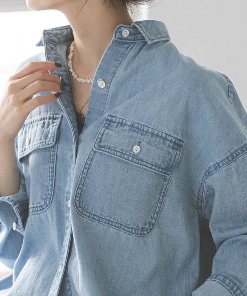 NEEDBY heritage(ニードバイヘリテージ)の「《追加》NEEDBY heritage/ニードバイ ヘリテージ NOBLE別注LUCY(シャツ/ブラウス・レディース・サックスブルー・FREE)」の17枚目の写真