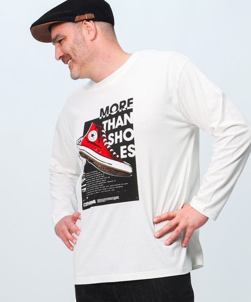CONVERSE(コンバース)の「コンバース 長袖 Tシャツ ロンT(Tシャツ/カットソー・メンズ・ネイビー/ホワイト/グリーン/ブラック・3L/4L/5L)」の6枚目の写真