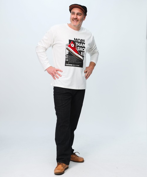 CONVERSE(コンバース)の「コンバース 長袖 Tシャツ ロンT(Tシャツ/カットソー・メンズ・ネイビー/ホワイト/グリーン/ブラック・3L/4L/5L)」の9枚目の写真
