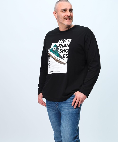 CONVERSE(コンバース)の「コンバース 長袖 Tシャツ ロンT(Tシャツ/カットソー・メンズ・ネイビー/ホワイト/グリーン/ブラック・3L/4L/5L)」の11枚目の写真