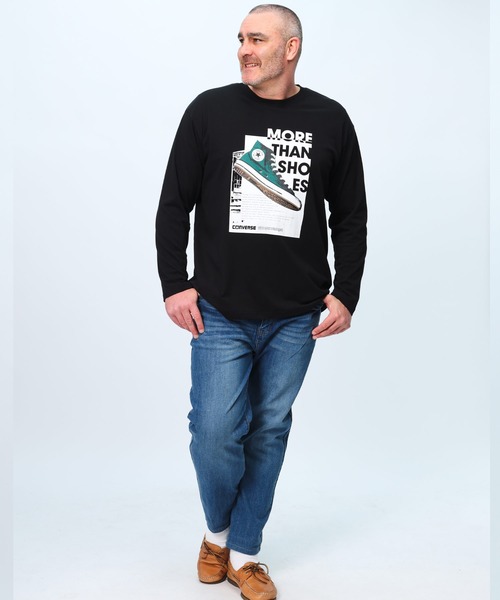 CONVERSE(コンバース)の「コンバース 長袖 Tシャツ ロンT(Tシャツ/カットソー・メンズ・ネイビー/ホワイト/グリーン/ブラック・3L/4L/5L)」の12枚目の写真