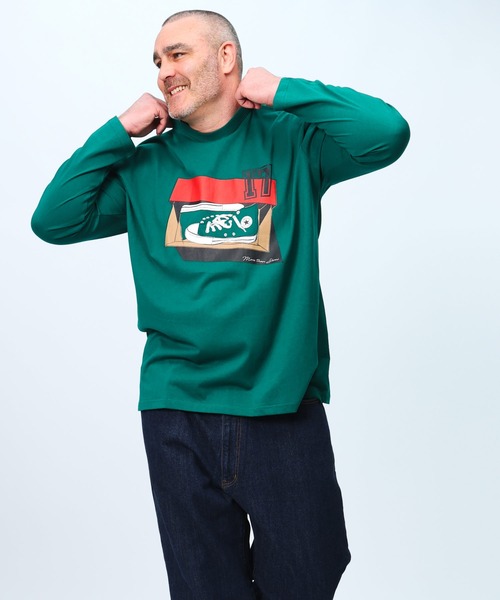 CONVERSE(コンバース)の「コンバース 長袖 Tシャツ ロンT(Tシャツ/カットソー・メンズ・ネイビー/ホワイト/グリーン/ブラック・3L/4L/5L)」の18枚目の写真