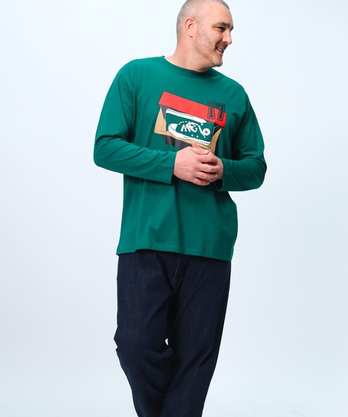 CONVERSE(コンバース)の「コンバース 長袖 Tシャツ ロンT(Tシャツ/カットソー・メンズ・ネイビー/ホワイト/グリーン/ブラック・3L/4L/5L)」の19枚目の写真