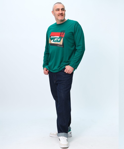 CONVERSE(コンバース)の「コンバース 長袖 Tシャツ ロンT(Tシャツ/カットソー・メンズ・ネイビー/ホワイト/グリーン/ブラック・3L/4L/5L)」の20枚目の写真