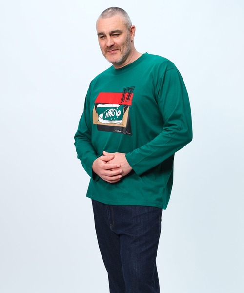 CONVERSE(コンバース)の「コンバース 長袖 Tシャツ ロンT(Tシャツ/カットソー・メンズ・ネイビー/ホワイト/グリーン/ブラック・3L/4L/5L)」の21枚目の写真
