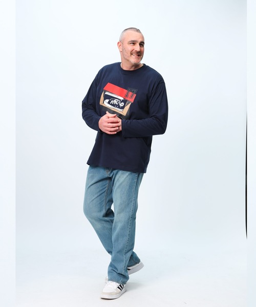 CONVERSE(コンバース)の「コンバース 長袖 Tシャツ ロンT(Tシャツ/カットソー・メンズ・ネイビー/ホワイト/グリーン/ブラック・3L/4L/5L)」の16枚目の写真
