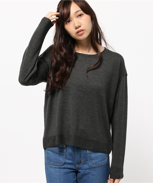 Denime（ドゥニーム）の「テンジクアミニット（ニット/セーター・レディース・ダークグレー/オフホワイト/ライトグレー/ネイビー/ワイン・FREE）」の2枚目の写真