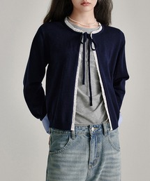 Fano Studios（ファノ ストゥディオズ）の「ウール混 フロントリボン レースニットカーディガン FQ24S160【Fano Studios】（カーディガン/ボレロ・メンズ）」