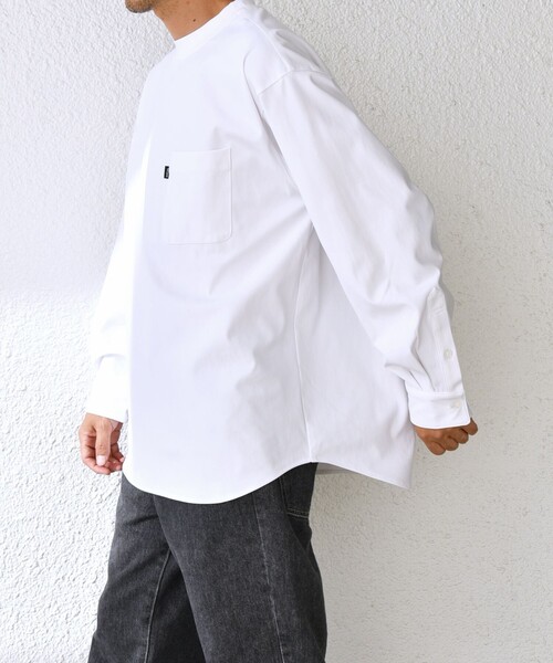 SHIPS any（シップス エニィ）の「SHIPS any: SORONA(R) ストレッチ ジャージー ポケット Tシャツ (ロンT)◇（Tシャツ/カットソー・メンズ・ベージュ/ダークグレー/ブラック/ホワイト・X-LARGE/LARGE/MEDIUM/SMALL）」の2枚目の写真