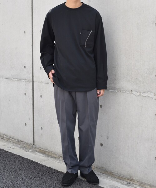 SHIPS any（シップス エニィ）の「SHIPS any: SORONA(R) ストレッチ ジャージー ポケット Tシャツ (ロンT)◇（Tシャツ/カットソー・メンズ・ベージュ/ダークグレー/ブラック/ホワイト・X-LARGE/LARGE/MEDIUM/SMALL）」の16枚目の写真