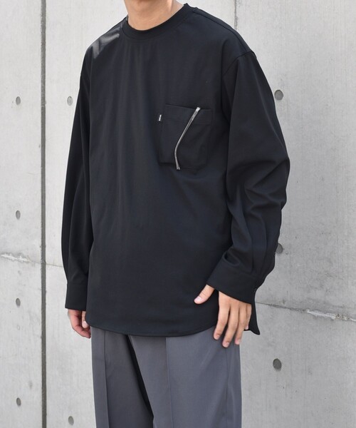 SHIPS any（シップス エニィ）の「SHIPS any: SORONA(R) ストレッチ ジャージー ポケット Tシャツ (ロンT)◇（Tシャツ/カットソー・メンズ・ベージュ/ダークグレー/ブラック/ホワイト・X-LARGE/LARGE/MEDIUM/SMALL）」の18枚目の写真