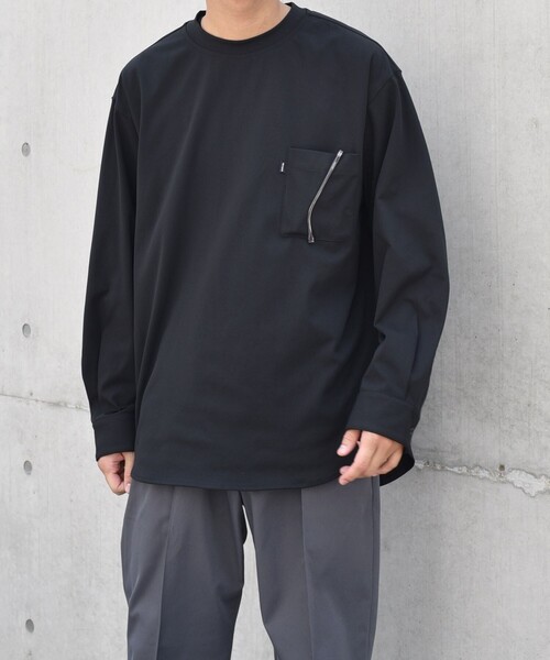 SHIPS any（シップス エニィ）の「SHIPS any: SORONA(R) ストレッチ ジャージー ポケット Tシャツ (ロンT)◇（Tシャツ/カットソー・メンズ・ベージュ/ダークグレー/ブラック/ホワイト・X-LARGE/LARGE/MEDIUM/SMALL）」の19枚目の写真