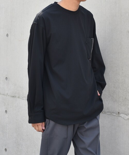 SHIPS any（シップス エニィ）の「SHIPS any: SORONA(R) ストレッチ ジャージー ポケット Tシャツ (ロンT)◇（Tシャツ/カットソー・メンズ・ベージュ/ダークグレー/ブラック/ホワイト・X-LARGE/LARGE/MEDIUM/SMALL）」の20枚目の写真