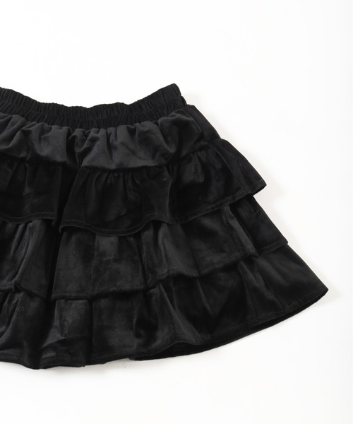 PHILLY(フィリー)の「【PHILLY】ベロア3段フリルミニスカート(スカート・レディース・ブラック/アイボリー・FREE)」の8枚目の写真