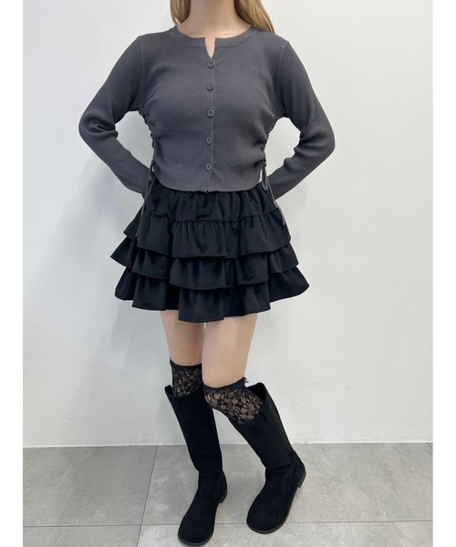 PHILLY】ベロア3段フリルミニスカート（スカート）｜PHILLY（フィリー