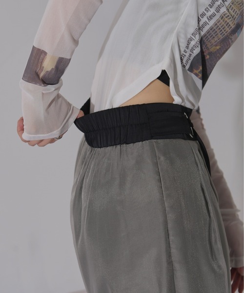 Ezick（エジック）の「Code Designシアーレイヤードワイドパンツ