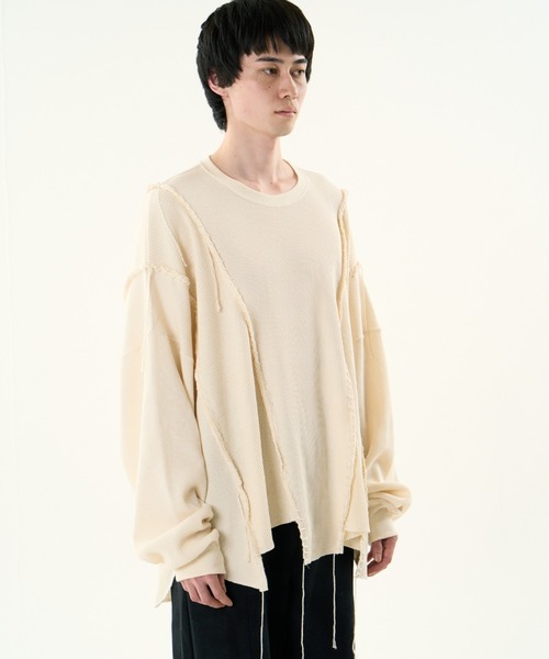 DISCOVERED（ディスカバード）の「DISCOVERED LOOPING WAFFLE CUTSEWN（Tシャツ/カットソー・メンズ・ブラック/ナチュラル・1/3）」の21枚目の写真