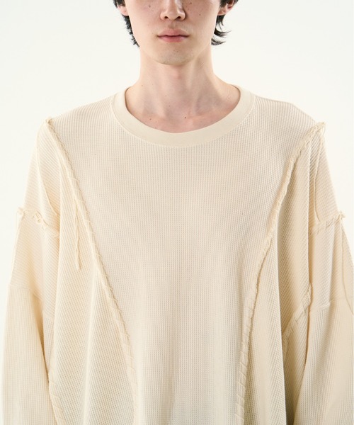 DISCOVERED（ディスカバード）の「DISCOVERED LOOPING WAFFLE CUTSEWN（Tシャツ/カットソー・メンズ・ブラック/ナチュラル・1/3）」の15枚目の写真