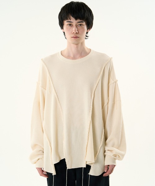 DISCOVERED（ディスカバード）の「DISCOVERED LOOPING WAFFLE CUTSEWN（Tシャツ/カットソー・メンズ・ブラック/ナチュラル・1/3）」の13枚目の写真