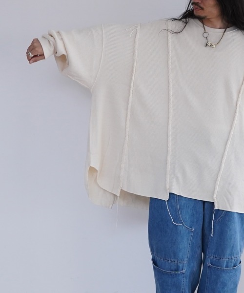 DISCOVERED（ディスカバード）の「DISCOVERED LOOPING WAFFLE CUTSEWN（Tシャツ/カットソー・メンズ・ブラック/ナチュラル・1/3）」の7枚目の写真