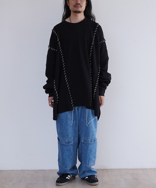 DISCOVERED（ディスカバード）の「DISCOVERED LOOPING WAFFLE CUTSEWN（Tシャツ/カットソー・メンズ・ブラック/ナチュラル・1/3）」の8枚目の写真