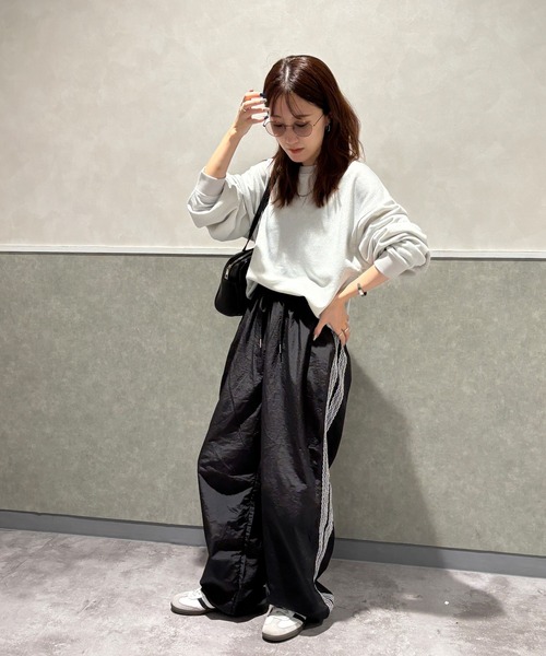 ブラック パラシュートパンツ サイドギャザー 韓国 秋冬 hr7275 Gap公式オンラインストア | パラシュートパンツ