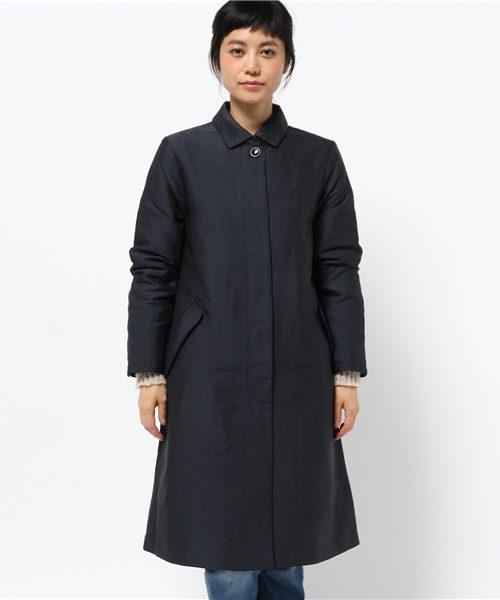 LBC（エルビーシー）の「ダブルクロスステンカラーコート    （ブルゾン・レディース・ネイビー/ライトブラウン・LARGE/MEDIUM）」の5枚目の写真