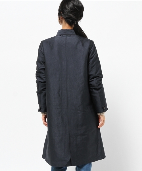 LBC（エルビーシー）の「ダブルクロスステンカラーコート    （ブルゾン・レディース・ネイビー/ライトブラウン・LARGE/MEDIUM）」の7枚目の写真