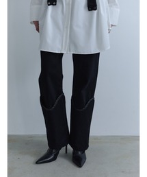【Abor】Layered Leg Cover Denim/レイヤードレッグカバーデニムパンツ